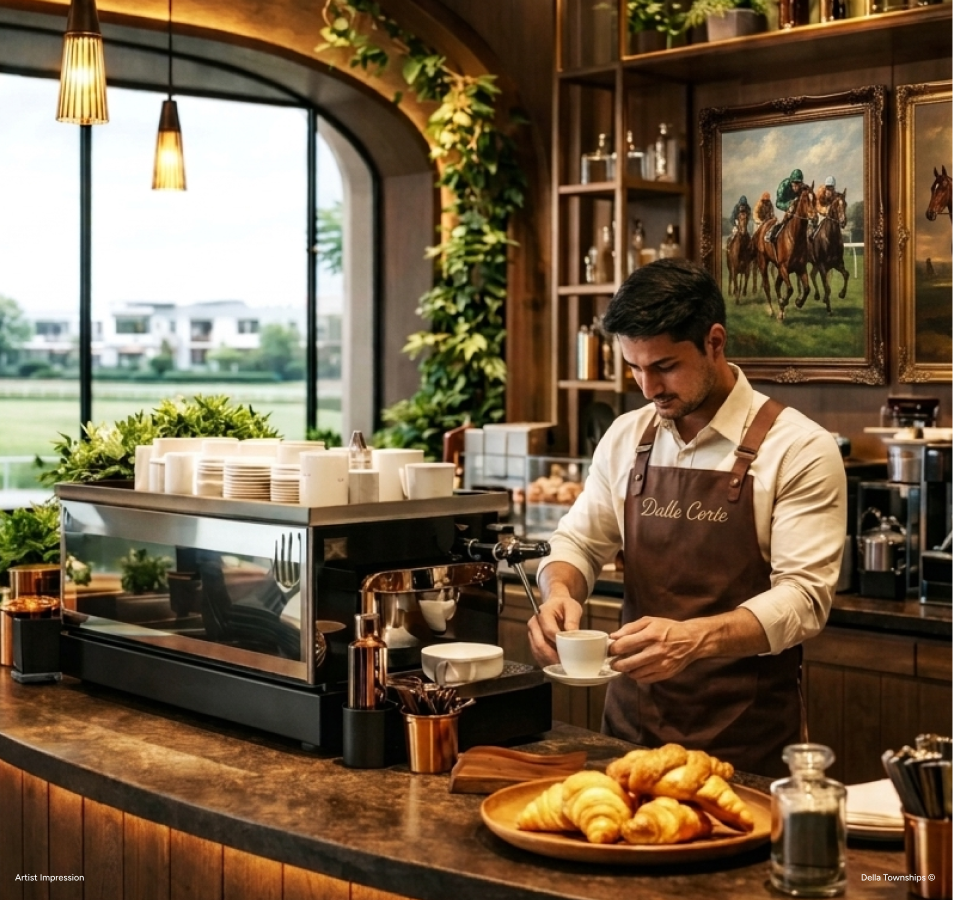 Design District café at Della Townships | Della Racecourse, Raipur