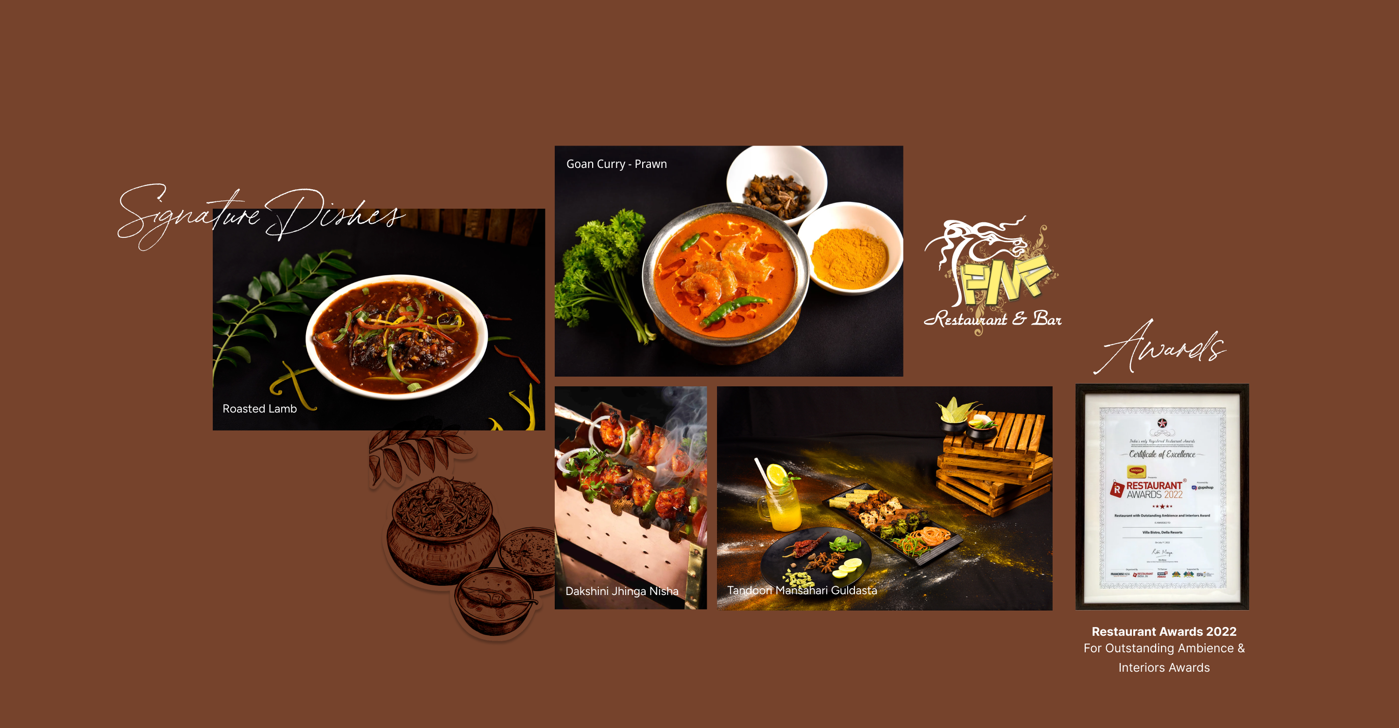 PNF Restaurant photo collage at Della Townships | Della Racecourse, Raipur